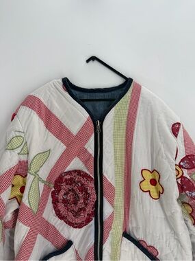Re/Done x Levi’s RARE 80s Reversible Patchwork Denim Quilted Floral Puff Jacket